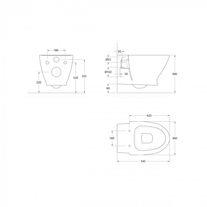 SET VAS WC JAZZ SUSPENDAT CU CAPAC SUBTIRE SOFT CLOSING [2]