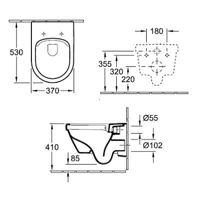 VAS WC SUSPENDAT OMNIA ARHITECTURA ROUNDED CU CAPAC WC SOFT-CLOSE [2]