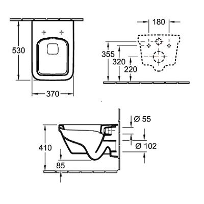 VAS WC SUSPENDAT OMNIA ARHITECTURA SQUARE CU CAPAC WC SOFT-CLOSE [3]