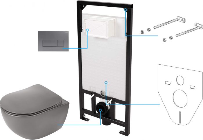 Set WC, îngropat, 6 în 1 [1]