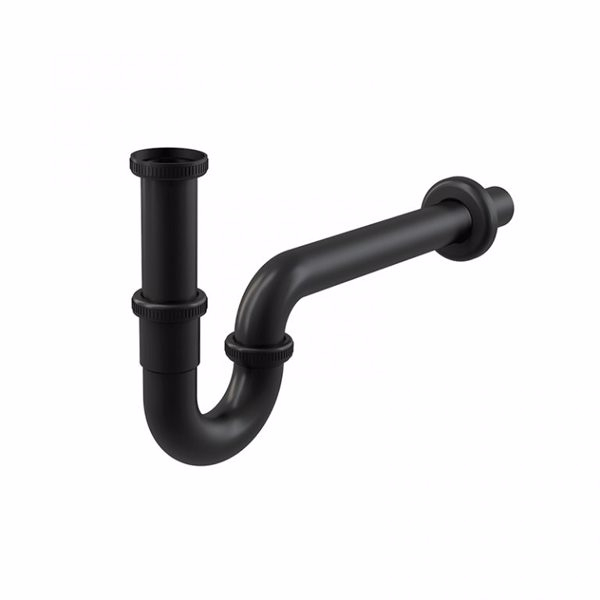 SIFON LAVOAR TIP U DN32, NEGRU MAT [2]