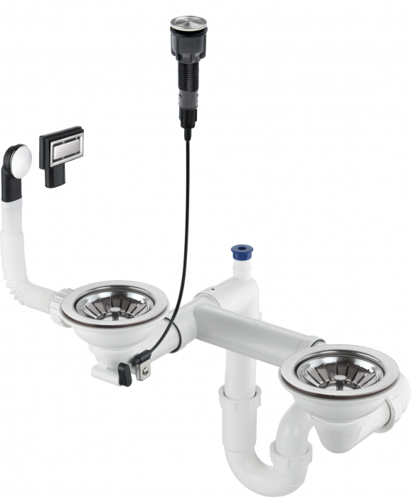 Sifon pentru chiuveta din granit, 1,5- și 2-cuve - Space-Saver [2]