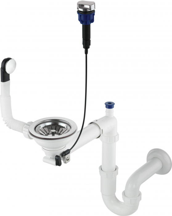 Sifon pentru chiuveta din granit, 1-cuvă - Space-Saver, Deante, ,STAINLESS Inox [1]