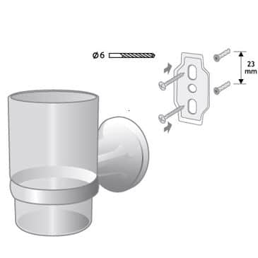 PAHAR CU SUPORT ONTARIO STICLA CROM [2]