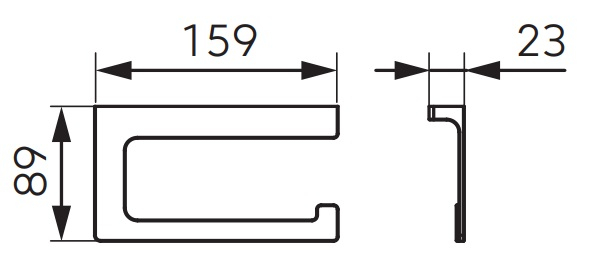 SUPORT HARTIE IGIENICA SIMPLU PIAZZA, NEGRU [2]