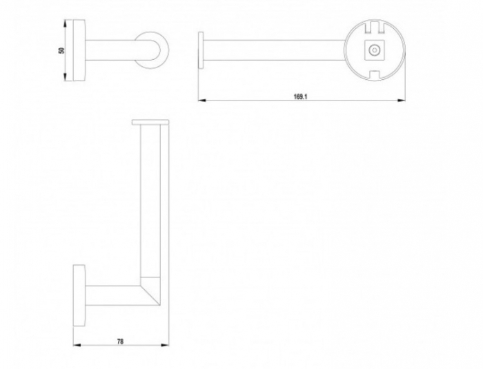 SUPORT HARTIE IGIENICA TRENDLY HOTELS FARA APARATOARE, DE DREAPTA [2]