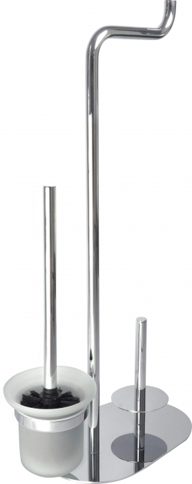 Suport hârtie igienică stativ - 3-funcții, Deante, Silia,Cromat [1]