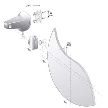 SUPORT DE PRINDERE OGLINDA ONTARIO CROM [2]