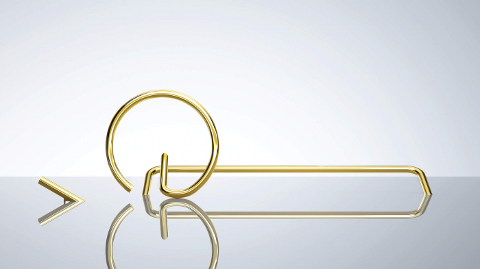 Suport pentru prosoape, montare pe perete - rotund, Deante, Silia,auriuiu [3]