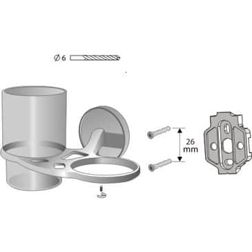 PAHAR CU SUPORT DUBLU CHROMA [2]
