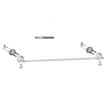 SUPORT PROSOP BARA 600 FORYOU CROM [2]