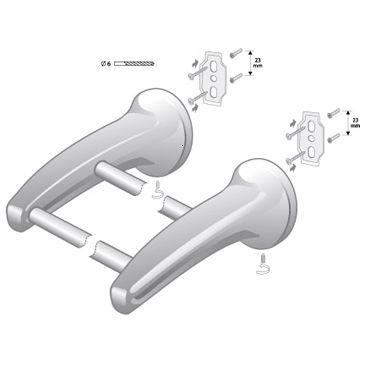 SUPORT PROSOP DUBLU BARA ONTARIO 460 CROM [2]