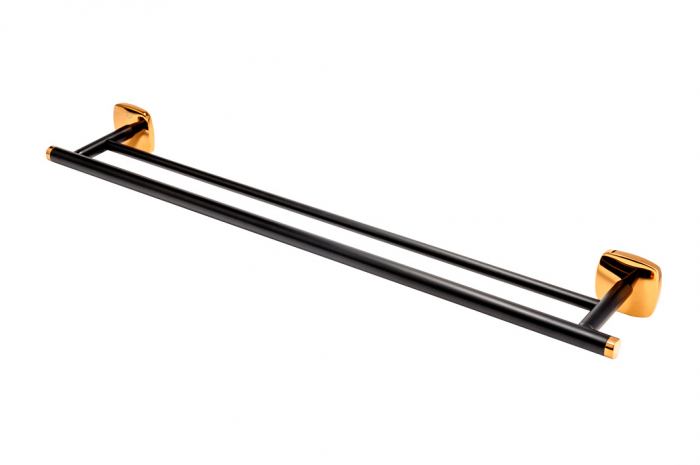 SUPORT PROSOP DUBLU MERIDA 600 MM, NEGRU-ROZ AURIU [1]