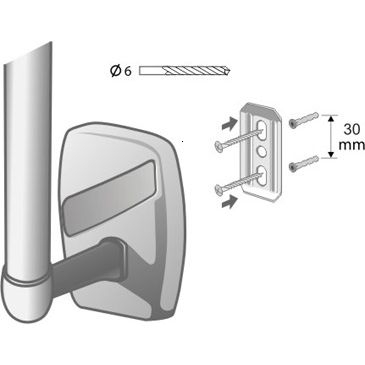 REZERVA SUPORT HARTIE IGIENICA OREGON CROM SATIN [2]