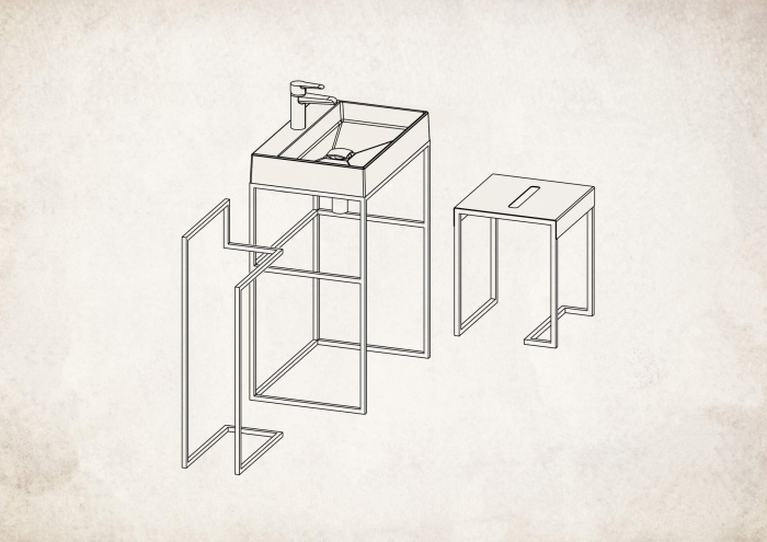 Scăunel - masă baie [3]
