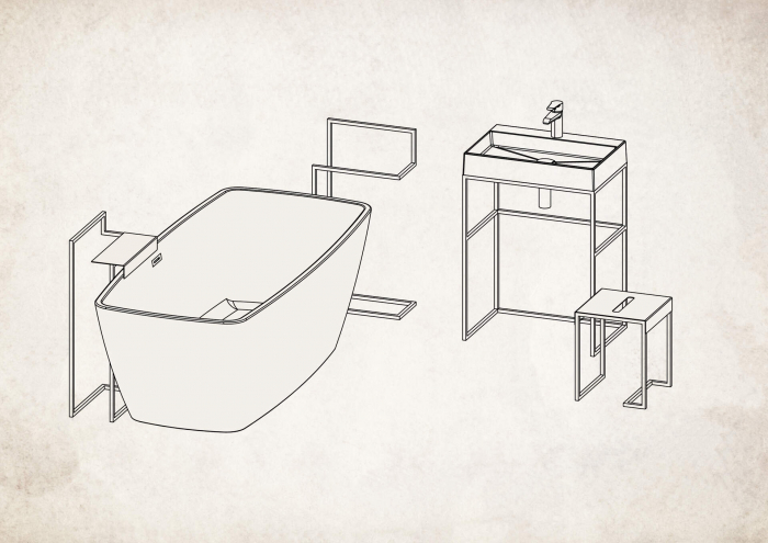 Scăunel - masă baie [5]