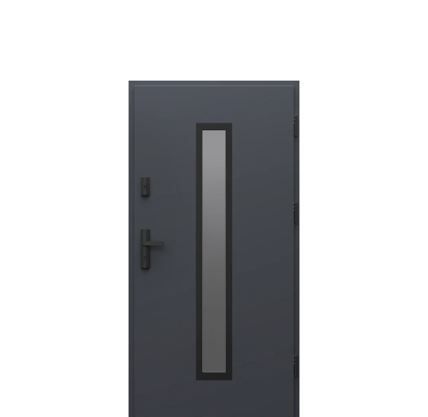 Usa de exterior din otel  Porta Thermo  Glass G4 [1]