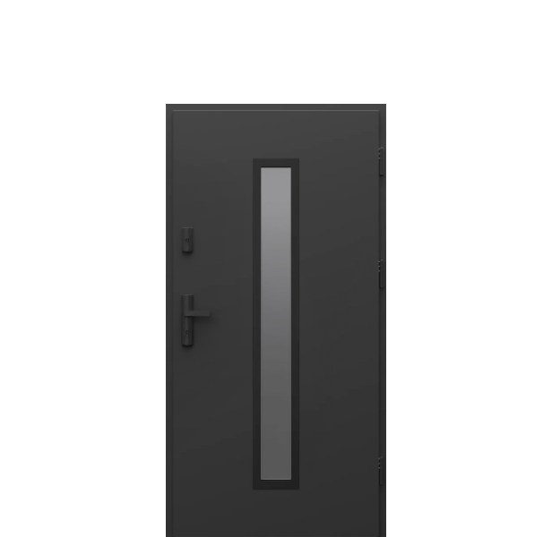 Usa de exterior din otel  Porta Thermo  Glass G4 [1]