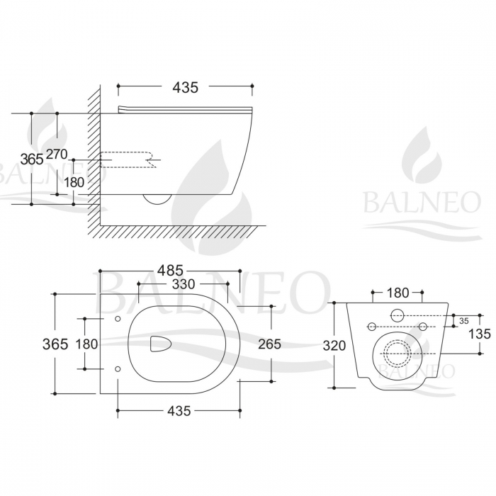 Balneo Luxa Tornado Rimless – vas WC suspendat fără colțar cu capac soft-close. [7]