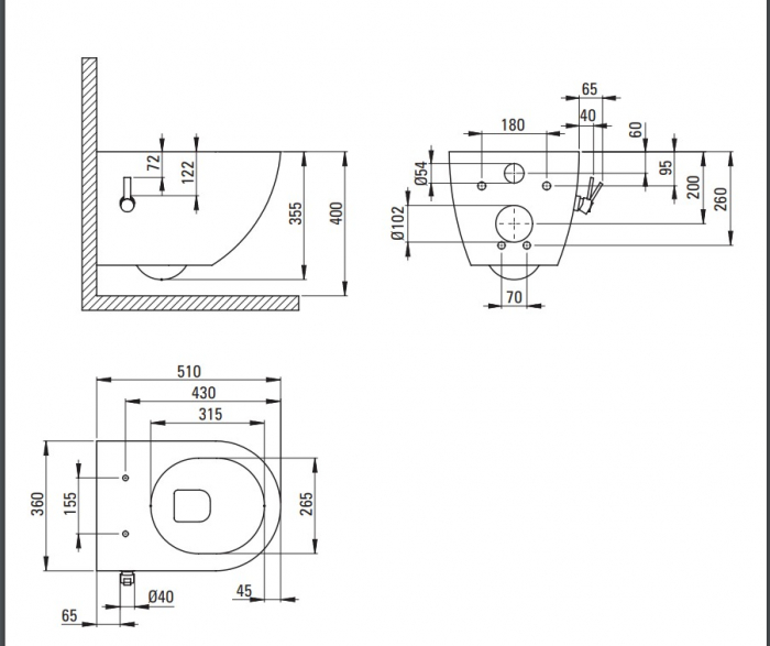 Vas de WC, cu funcție de bideu - cu baterie bideu  si capac Wc inclus, Deante, Peonia,WHITE [6]