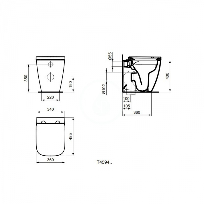 VAS WC I.LIFE S BTW RIMLES+,PROIECTIE SCURTA,FIXARE ASCUNSA [3]
