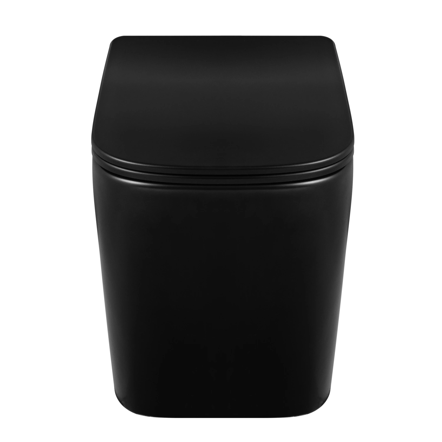 Vas WC suspendat Balneo Luga Rimless negru, fără ramă, cu capac cu închidere lentă din duroplast [3]