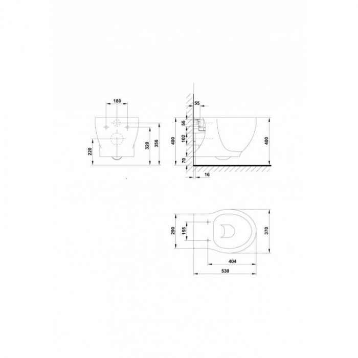 VAS WC KLEA SUSPENDAT ALB [4]