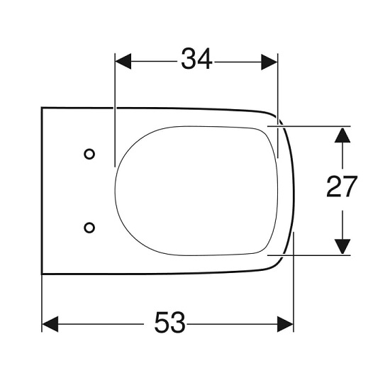 Vas wc suspendat Geberit Selnova Square 53 x 35 cm, alb [3]