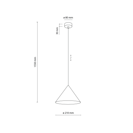 Lampă Suspendată TK Lighting CONO BLACK S 1xE14 – Pendul Modern Mic cu Abajur Conic Negru Mat [3]