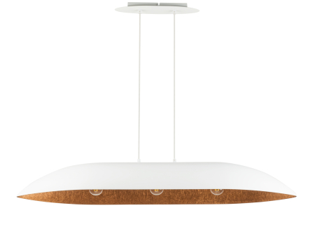 Lampă Suspendată SIGMA GONDOLA L Alb–Cupru, 1xE27 [1]