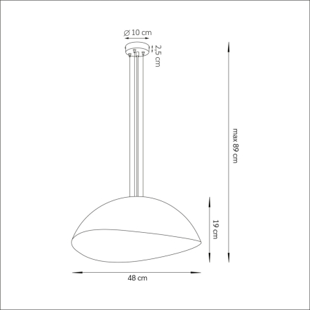 Lampă Suspendată SIGMA SOLARIS M Alb–Cupru, Oțel + Compozit Mineral, Design Modern, 1xG9 [2]