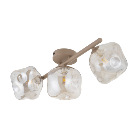 Plafonieră TK Lighting LAVA SABIA 3xG9 – Lampă de Tavan Modernă din Sticlă Fumurie și Metal Auriu Satinat [2]