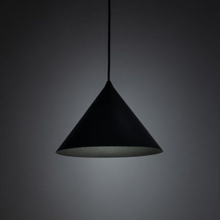 Iluminat interior si exterior - Lampă Suspendată TK Lighting CONO BLACK M 1xE14 – Pendul Modern Mediu cu Abajur Conic Negru Mat