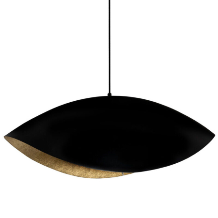 Iluminat interior si exterior - Lampă Suspendată SIGMA SONA Negru–Auriu 41097, Cupolă din mineral compozit Modernă, 1xE27