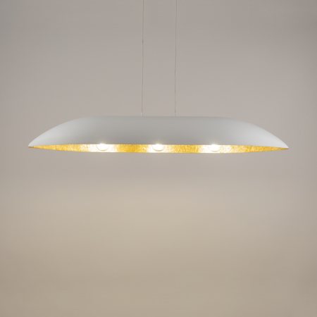 Iluminat interior si exterior - Lampă Suspendată SIGMA GONDOLA L Alb–Auriu, 1xE27