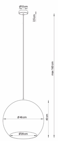 Lampă Suspendată SIGMA MARGO Gri–Auriu 41089, Corp din material compozit Elegant, 1xE27 [1]