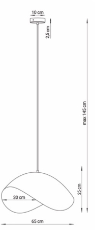 Lampă Suspendată SIGMA SONA Negru–Auriu 41097, Cupolă din mineral compozit Modernă, 1xE27 [1]