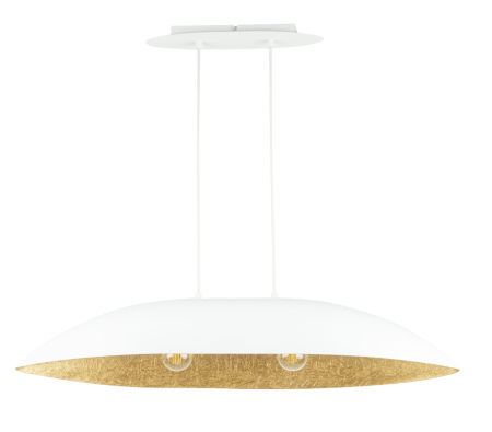 Lampă Suspendată SIGMA GONDOLA M Alb–Auriu, 1xE27 [1]
