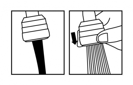 Aerator cu două funcții, cu furtunuri elastice, Deante, ,Cromat [1]