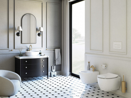 Perie toaletă, montare pe perete [2]