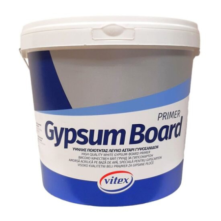 Pigmenți, Amorse și Grunduri - Amorsă acrilică pentru gips carton VITEX Gypsum Board, alb, 10L