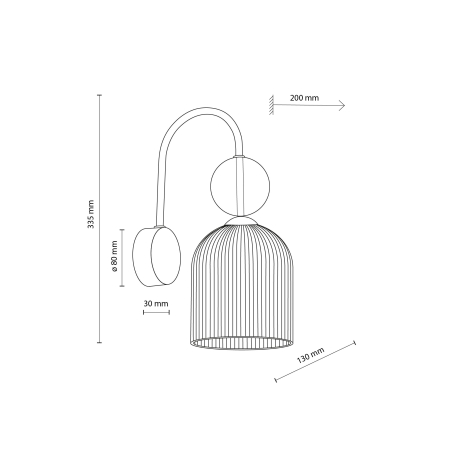 Aplică de Perete TK Lighting SOPHIA COGNAC 1xE14 – Corp de Iluminat Modern din Sticlă Cognac și Metal Auriu Satinat [3]