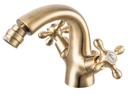 Baterii bideu - Baterie bideu cu dubla comanda FDesign Lacrima, cu ventil, bronz