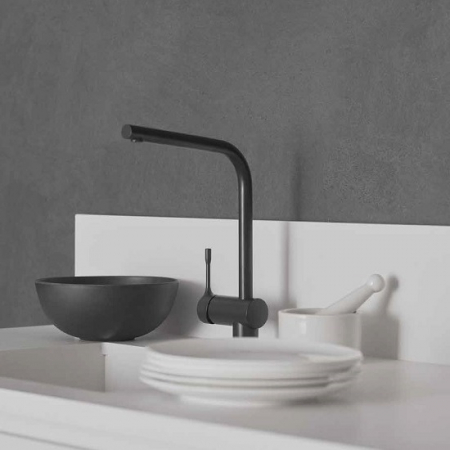 BATERIE BUCATARIE CU PIPA TUBULARA INALTA CERALOOK SIL BLACK [2]