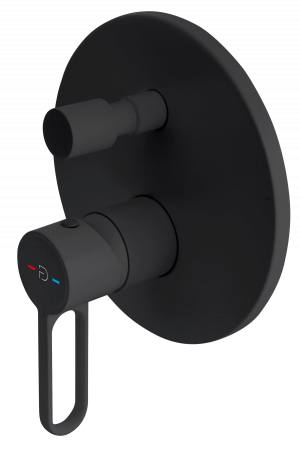 Baterii de baie - BATERIE INCASTRATA CADA/DUS ZAFFIRO CU 2 IESIRI, NEGRU MAT