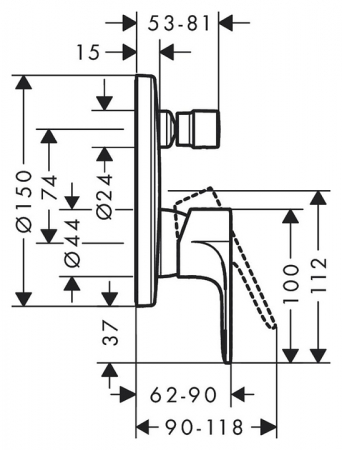 ORNAMENT BATERIE INCASTRATA CADA REBRIS S, CROM [1]