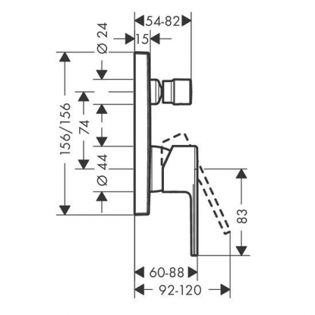 ORNAMENT BATERIE INCASTRATA CADA VERNIS SHAPE, NEGRU MAT [1]