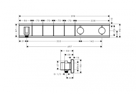 ORNAMENT RAINSELECT CU TERMOSTAT, 4 FUNCTII SI PORTER, NEGRU-CROM [1]