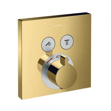 Baterii cada - ORNAMENT DUS TERMOSTATIC SHOWER SELECT 2 IESIRI (PENTRU IBOX UNIV.), POLISHED GOLD OPTIC