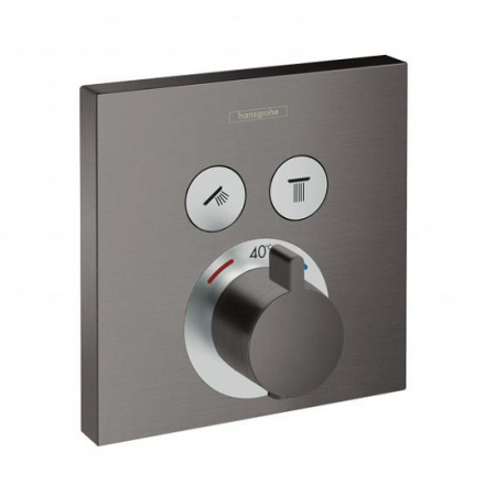 Baterii cada - ORNAMENT DUS TERMOSTATIC SHOWER SELECT 2 IESIRI (PENTRU IBOX UNIV.), BRUSHED BLACK CHROME